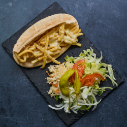Cheesy Chips in Pitta Bread