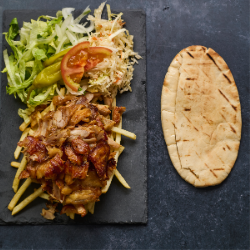 Chicken Doner Meat & Chips Meal